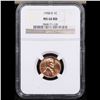 Image 2 : NGC 1958-d Lincoln Cent 1c Graded ms66 rd By NGC