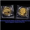 Image 1 : 2019 Cook Islands Buffalo $5 200mg .9999 Fine Gold Coin in Capsule. Tribute to the U.S.