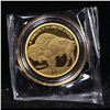 Image 3 : 2019 Cook Islands Buffalo $5 200mg .9999 Fine Gold Coin in Capsule. Tribute to the U.S.