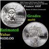 1986 France 100 Francs Piedfort Silver Coin Statue of Liberty KM-960 Grades ms70, Perfection