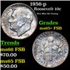 Image 1 : 1956-p Roosevelt Dime 10c Grades GEM+ FSB