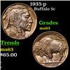 Image 1 : 1935-p Buffalo Nickel 5c Grades Select Unc