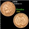 Image 1 : 1909 Indian Cent 1c Grades vf++