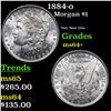 Image 1 : 1884-o Morgan Dollar $1 Grades Choice+ Unc