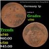 1819 Hesse-Darmstadt German States 1 Pfennig KM-283 Grades vf++