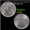 1965 France 1 Franc KM-925.1 Grades GEM+ Unc