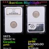 Image 1 : Proof ***Auction Highlight*** NGC 1875 Shield Nickel 5c Graded pr65 By NGC (fc)