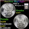 Image 1 : ***Auction Highlight*** 1881-s Morgan Dollar 1 Graded ms67+ By SEGS (fc)