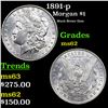 Image 1 : 1891-p Morgan Dollar $1 Grades Select Unc