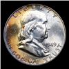 Image 2 : 1949-p Franklin Half Dollar 50c Grades Choice Unc+ FBL