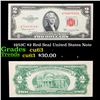 Image 1 : 1953C $2 Red Seal United States Note Grades Select CU