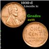 1930-d Lincoln Cent 1c Grades Choice AU