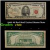 1963 $5 Red Seal United States Note Grades vf, very fine