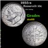 Image 1 : 1955-s Roosevelt Dime 10c Grades GEM+ Unc