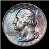Image 2 : 1956-p Washington Quarter 25c Grades GEM+ Unc