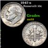 Image 1 : 1947-s Roosevelt Dime 10c Grades Select AU