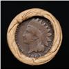 Image 3 : Mixed small cents 1c orig shotgun roll, 1917-s Wheat Cent, 1864 Indian Cent other end, Brinks Wrappe
