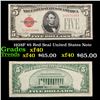 1928F $5 Red Seal United States Note Grades xf
