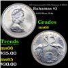 Image 1 : 1971 Commonwealth of the Bahamas $2 KM-23 Grades GEM+ Unc