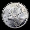 Image 3 : 1963 Canada Quarter 25c Queen Elizabeth II KM-52 Grades Select Unc