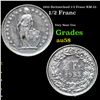 1952 Switzerland 1/2 Franc KM-23 Grades Choice AU