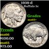 Image 1 : 1938-d Buffalo Nickel 5c Grades GEM+ Unc