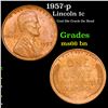 Image 1 : 1957-p Lincoln Cent 1c Grades GEM+ Unc BN