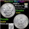 Image 1 : ***Auction Highlight*** 1898-s Morgan Dollar $1 Graded Select Unc By USCG (fc)