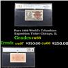 Image 1 : PCGS Rare 1893 World's Columbian Exposition Ticket Chicago, IL Graded cu66 By PCGS