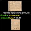 Image 1 : Rhode Island Colonial Currency July 2nd, 1780 8 Dollars ($8) Fr-RI288 Printed By Hall & Sellers Grad