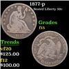 Image 1 : 1877-p Seated Half Dollar 50c Grades f+
