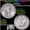 Image 1 : ***Auction Highlight*** 1923-p Standing Liberty Quarter 25c Graded Choice Unc+ FH BY USCG (fc)