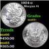 Image 1 : 1904-o Morgan Dollar $1 Grades GEM+ Unc