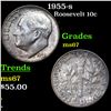 Image 1 : 1955-s Roosevelt Dime 10c Grades GEM++ Unc