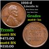 Image 1 : 1916-d Lincoln Cent 1c Grades Choice+ Unc BN
