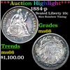 Image 1 : ***Auction Highlight*** 1884-p Seated Liberty Dime 10c Graded GEM+ Unc By USCG (fc)
