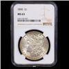 Image 2 : NGC 1890-p Morgan Dollar $1 Graded ms63 By NGC