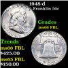 1948-d Franklin Half Dollar 50c Grades GEM+ FBL