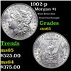 Image 1 : 1902-p Morgan Dollar $1 Grades GEM Unc