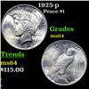 Image 1 : 1925-p Peace Dollar $1 Grades Choice Unc