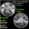 1966 Canada $1 Large Beads Canada Dollar KM-64.1 $1 Grades Select Unc
