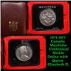 1871-1971 Canada Manitoba Centennial Nickle Dollar with Queen Elizabeth II, as at 37 years of age on