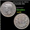 1951 Canada 50c KM-45 Grades Choice AU/BU Slider