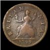 Image 3 : 1749 Great Britain Farthing 1F King George IV KM-581.2 Grades vf++