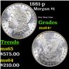 Image 1 : 1881-p Morgan Dollar $1 Grades Choice+ Unc