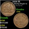 Image 1 : 1858 Sl Flying Eagle Cent 1c Grades vf++