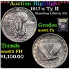 Image 1 : ***Auction Highlight*** 1917-s Ty II Standing Liberty Quarter 25c Graded Select Unc FH By USCG (fc)