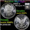 Image 1 : ***Auction Highlight*** 1882-o Morgan Dollar $1 Graded ms64 DMPL by SEGS (fc)
