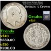 1908 Great Britain Silver Half Crown, Edward VII Graded vf25 By SEGS
