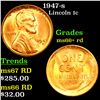 1947-s Lincoln Cent 1c Grades GEM++ RD